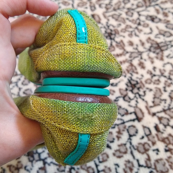 Custom green/yellow vegan Tieks, size 7 - Picture 5 of 8